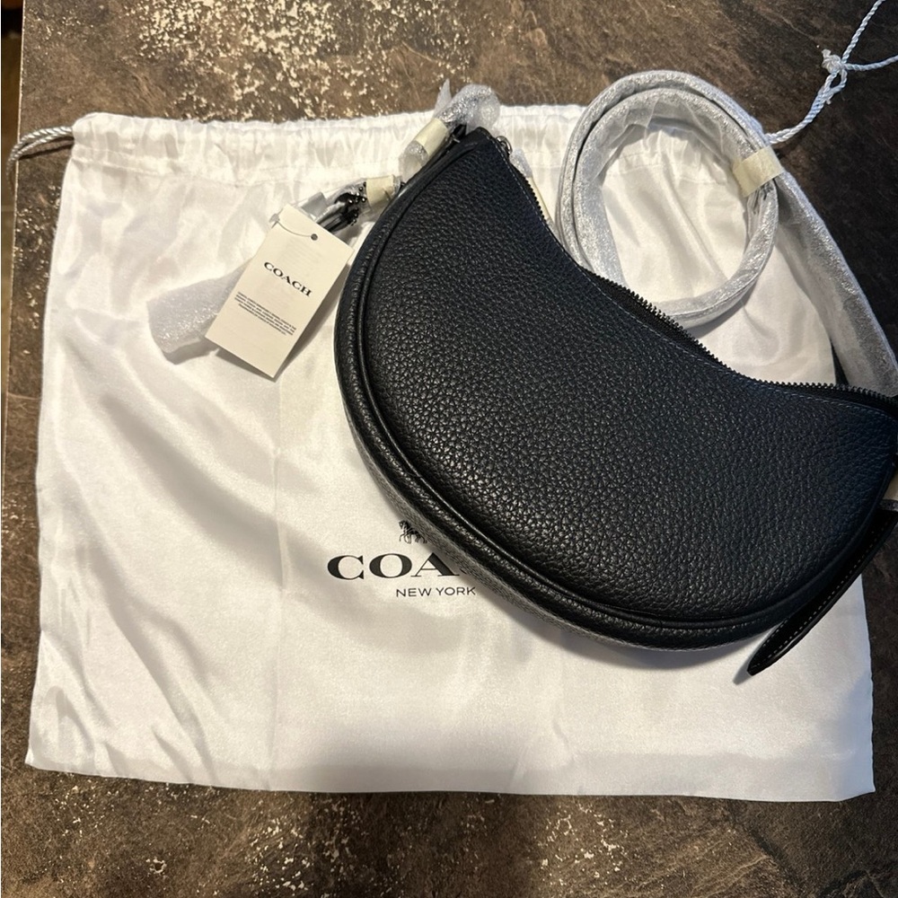 Coach Black Leather Shoulder Bag